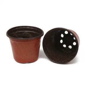 Горшок 0,5л (круглый оранж.)