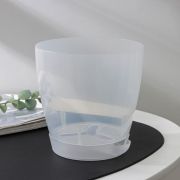 Горшок для цветов с поддоном Адель, 1,5 л, пластиковый, прозрачный