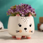 Горшок Счастливый Котик 7,5 х 7,5 х 8 см