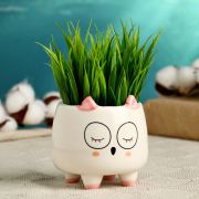 Горшок Счастливый Совенок 200мл 8х8х8 см